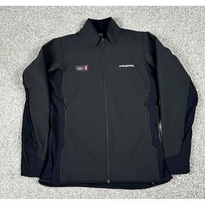 Patagonia Adze Jacket Womens Medium‎ Gray Black Softshell Polartec Outdoor Logo